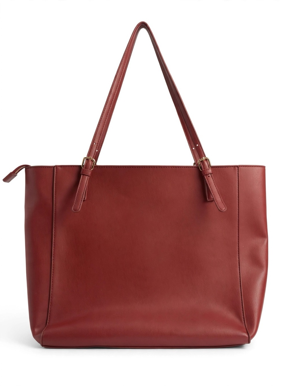 Badgley Mischka Tote Vinipiel Burgundy Logo MB Dorado - Bolsa de Trabajo - Picture 2 of 11